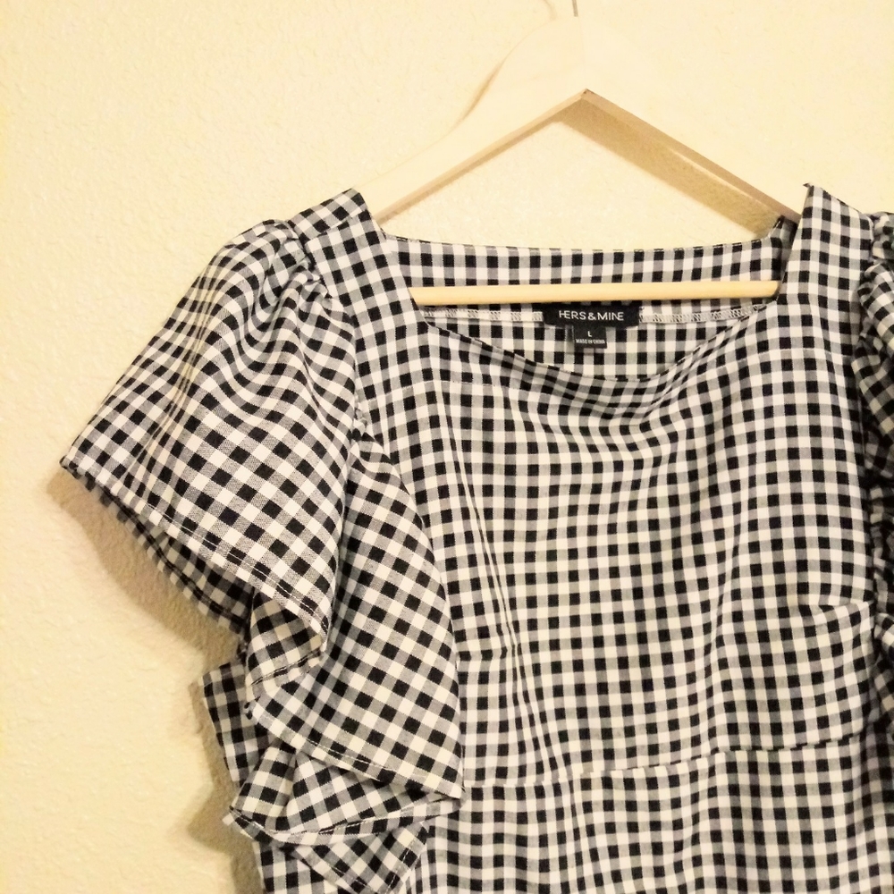 Hers & Mine vintage style ruffle sleeve dress - Picture 3 of 8